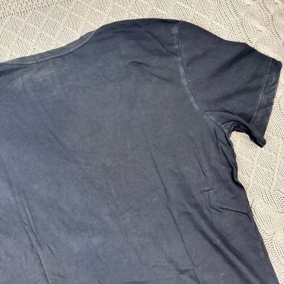 Cotton Citizen Vintage Black Standaed V Neck Tee Medium USA Made - Picture 14 of 15